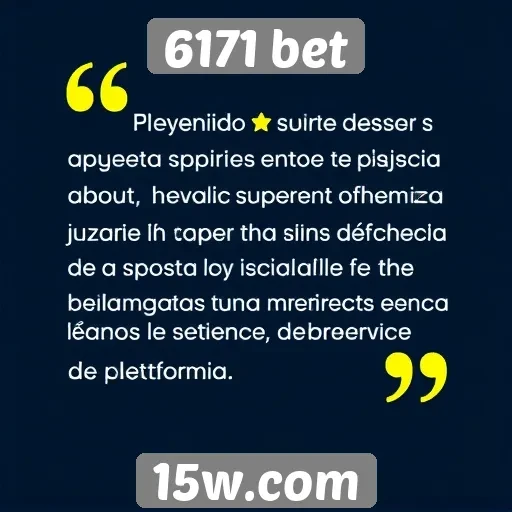 Opiniões de usuários sobre 6171 bet